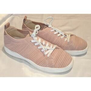 Lucky Brand Shannia Casual Sneakers Pink Ribbed Tennis Shoes Washable Size 10 M